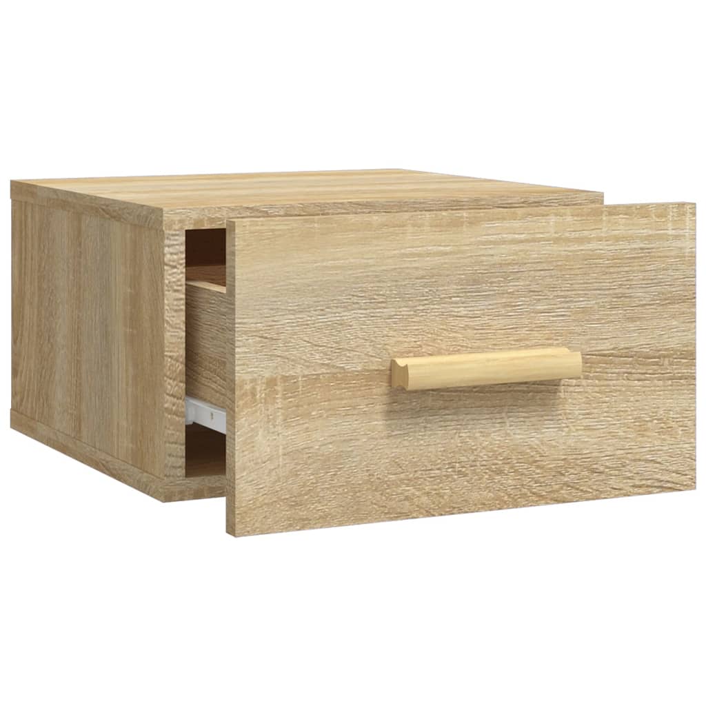 vidaXL Wall-mounted Bedside Cabinets 2 pcs Sonoma Oak 35x35x20 cm