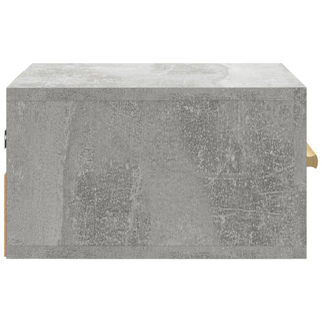 vidaXL Wall-mounted Bedside Cabinet Concrete Grey 35x35x20 cm