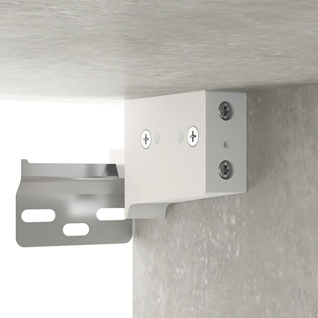 vidaXL Wall-mounted Bedside Cabinet Concrete Grey 35x35x20 cm