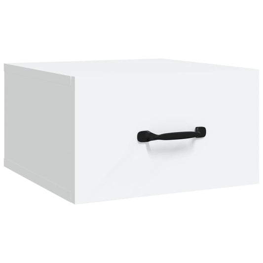 812852 vidaXL Wall-mounted Bedside Cabinet White 35x35x20 cm