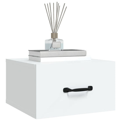 812852 vidaXL Wall-mounted Bedside Cabinet White 35x35x20 cm