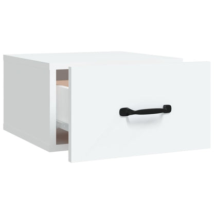 812852 vidaXL Wall-mounted Bedside Cabinet White 35x35x20 cm