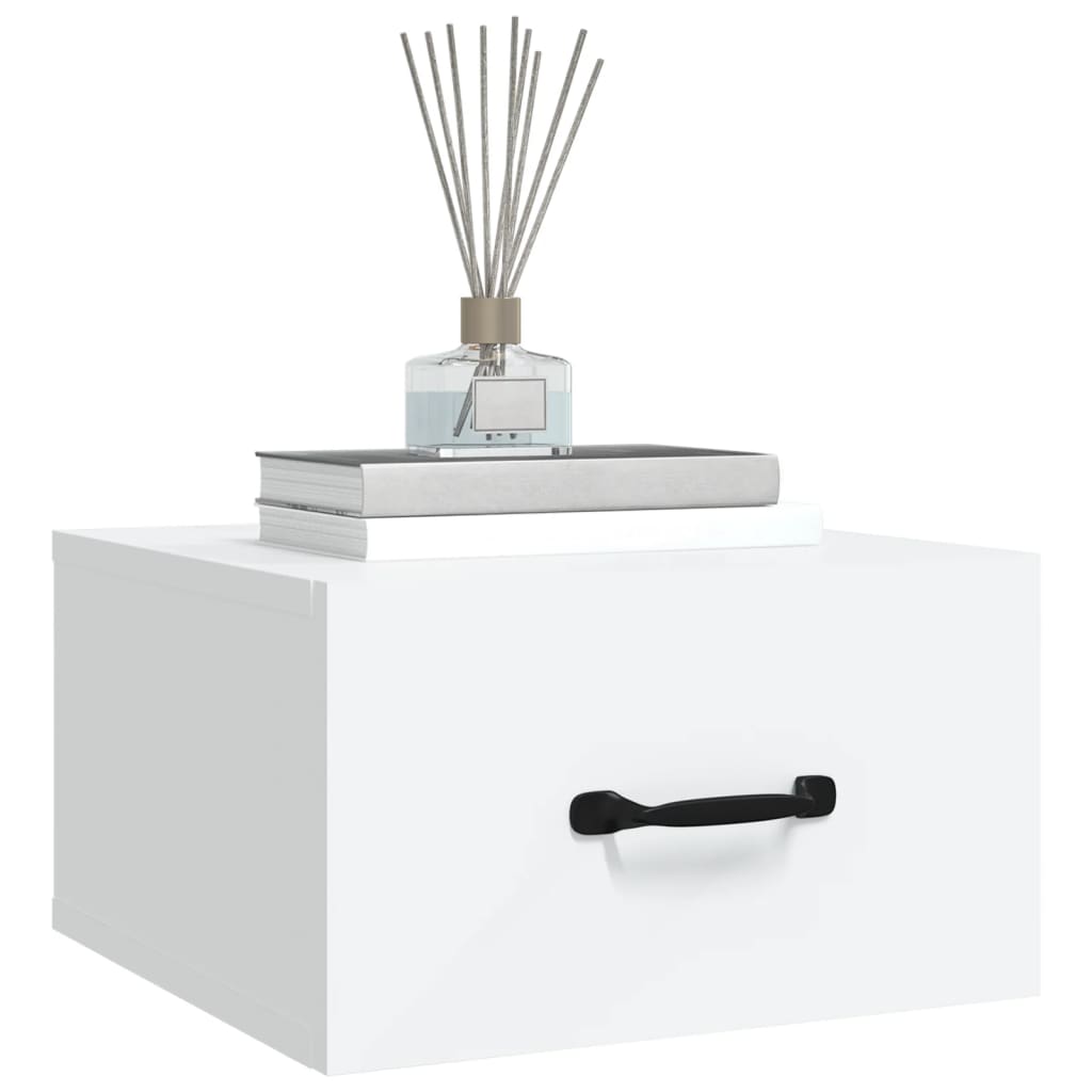 vidaXL Wall-mounted Bedside Cabinets 2 pcs White 35x35x20 cm