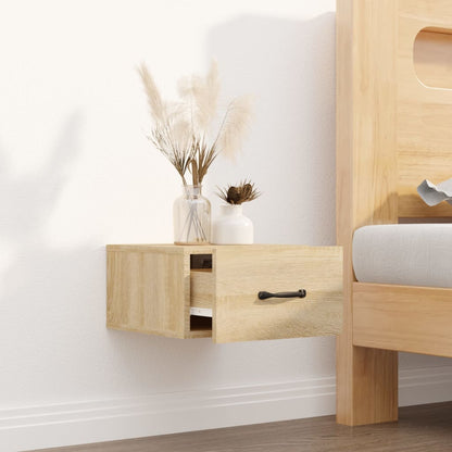 vidaXL Wall-mounted Bedside Cabinet Sonoma Oak 35x35x20 cm