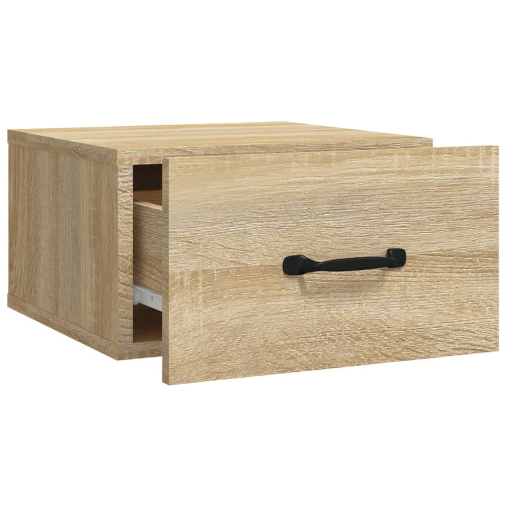 vidaXL Wall-mounted Bedside Cabinet Sonoma Oak 35x35x20 cm