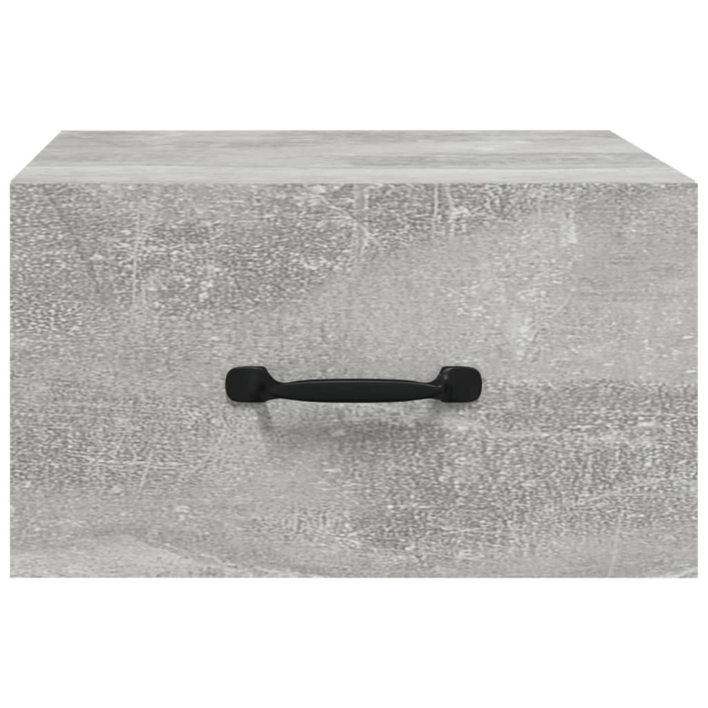 vidaXL Wall-mounted Bedside Cabinets 2 pcs Concrete Grey 35x35x20 cm