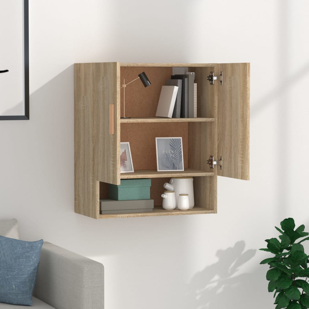 vidaXL Wall Cabinet Sonoma Oak 60x31x70 cm Engineered Wood