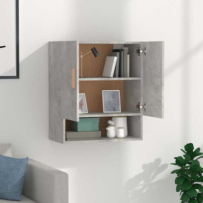 812874 vidaXL Wall Cabinet Concrete Grey 60x31x70 cm Engineered Wood