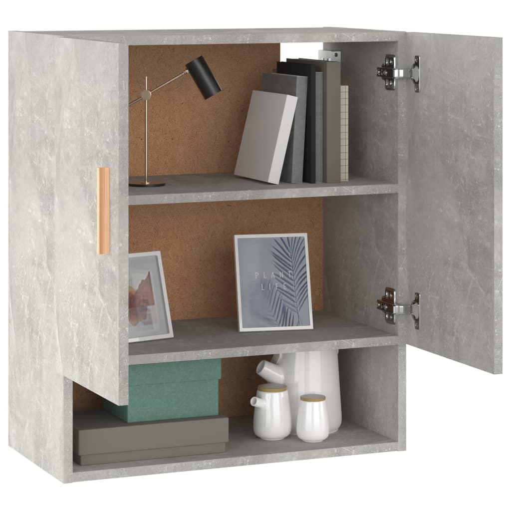 vidaXL Wall Cabinet Concrete Grey 60x31x70 cm Engineered Wood