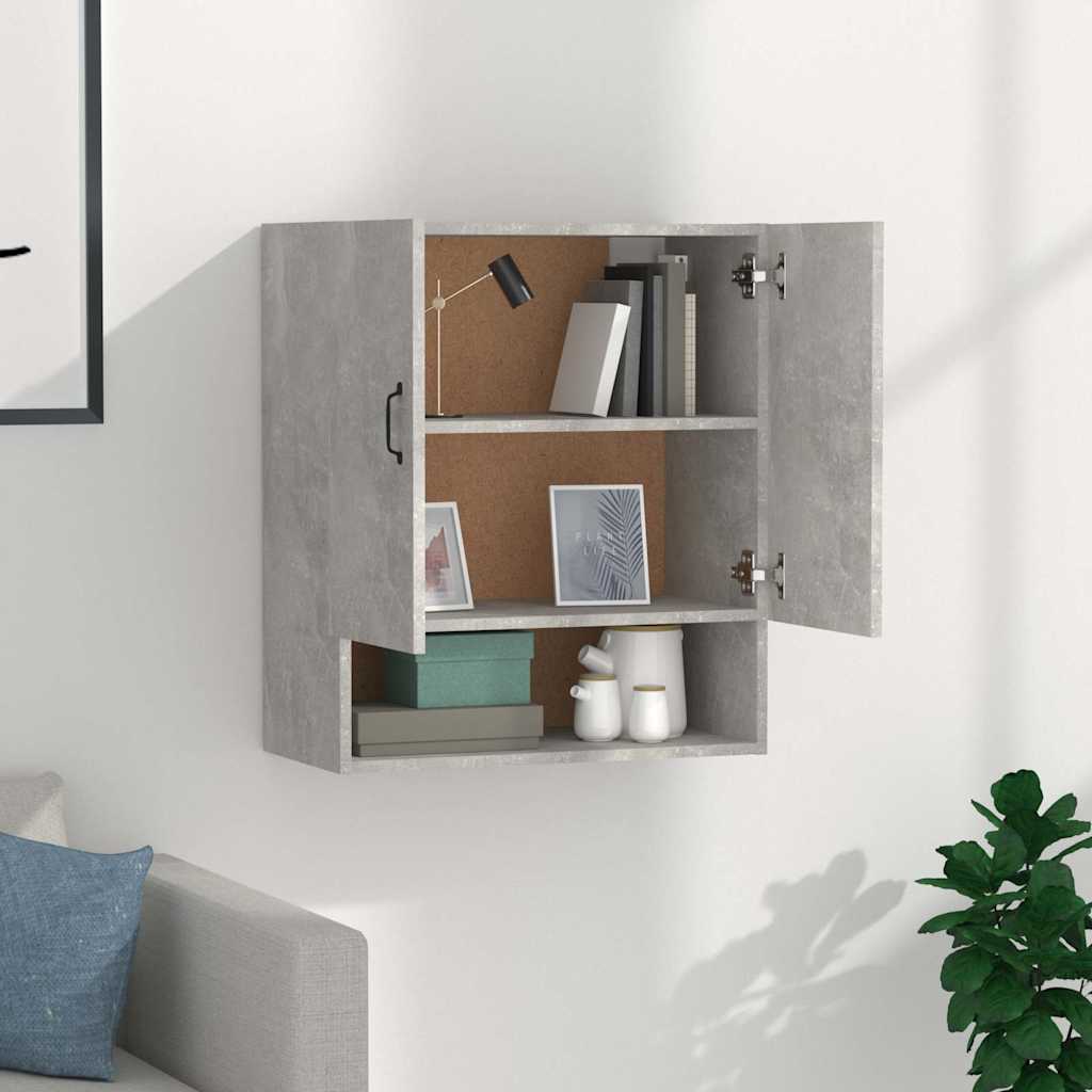 812883 vidaXL Wall Cabinet Concrete Grey 60x31x70 cm Engineered Wood