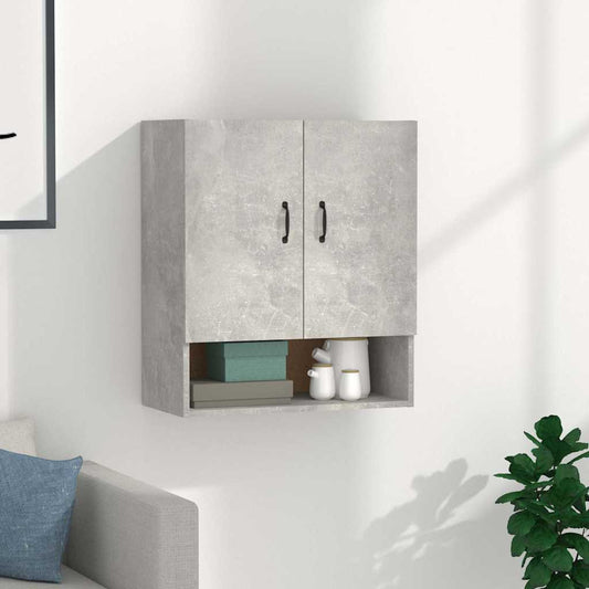 812883 vidaXL Wall Cabinet Concrete Grey 60x31x70 cm Engineered Wood