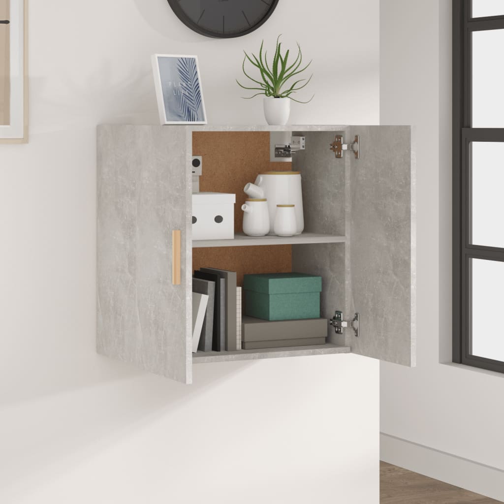vidaXL Wall Cabinet Concrete Grey 60x30x60 cm Engineered Wood