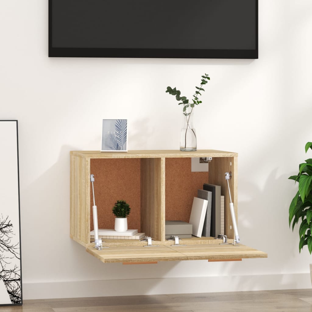 vidaXL Wall Cabinet Sonoma Oak 60x36.5x35 cm Engineered Wood