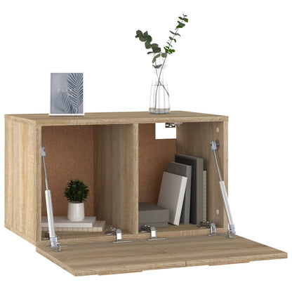 vidaXL Wall Cabinet Sonoma Oak 60x36.5x35 cm Engineered Wood