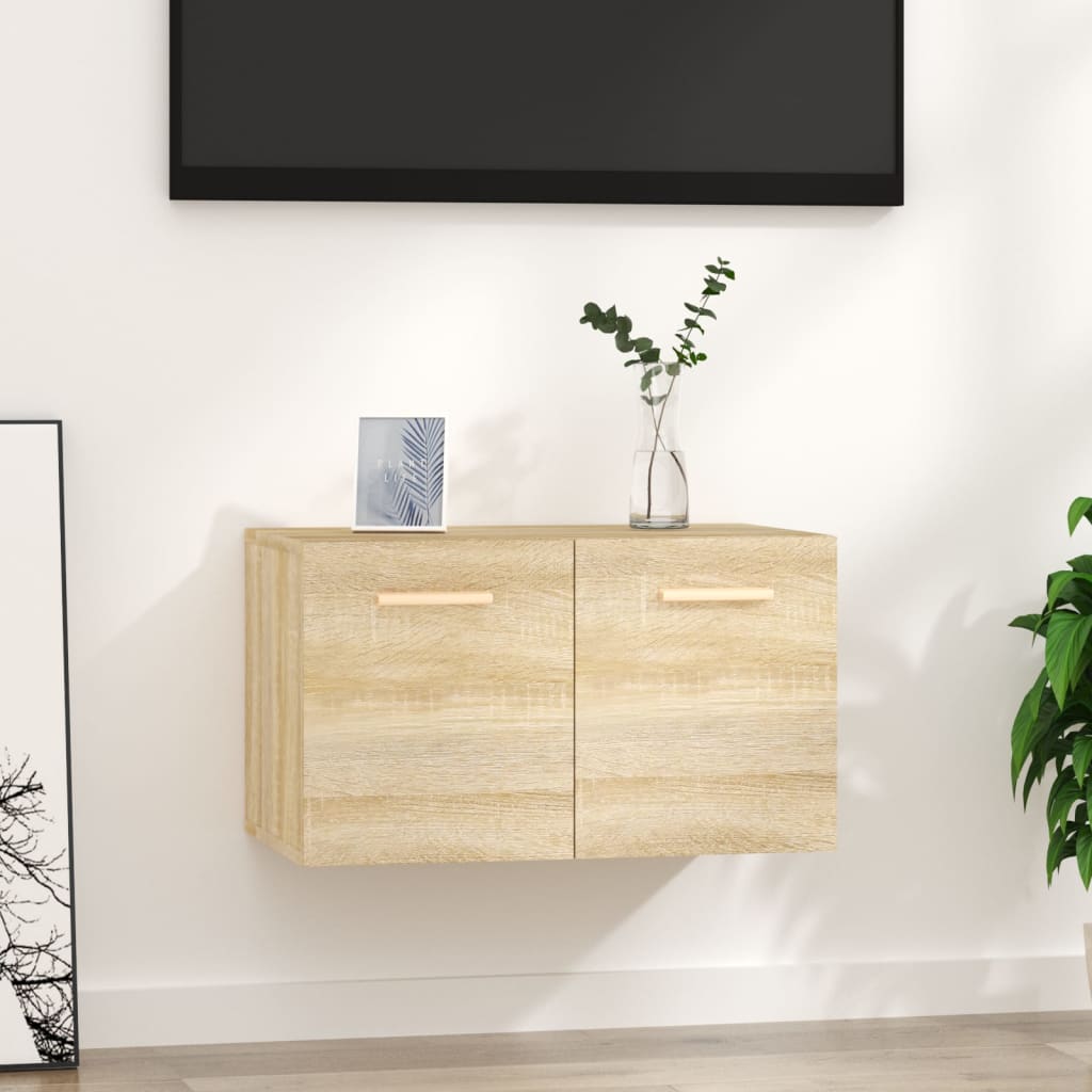 vidaXL Wall Cabinet Sonoma Oak 60x36.5x35 cm Engineered Wood