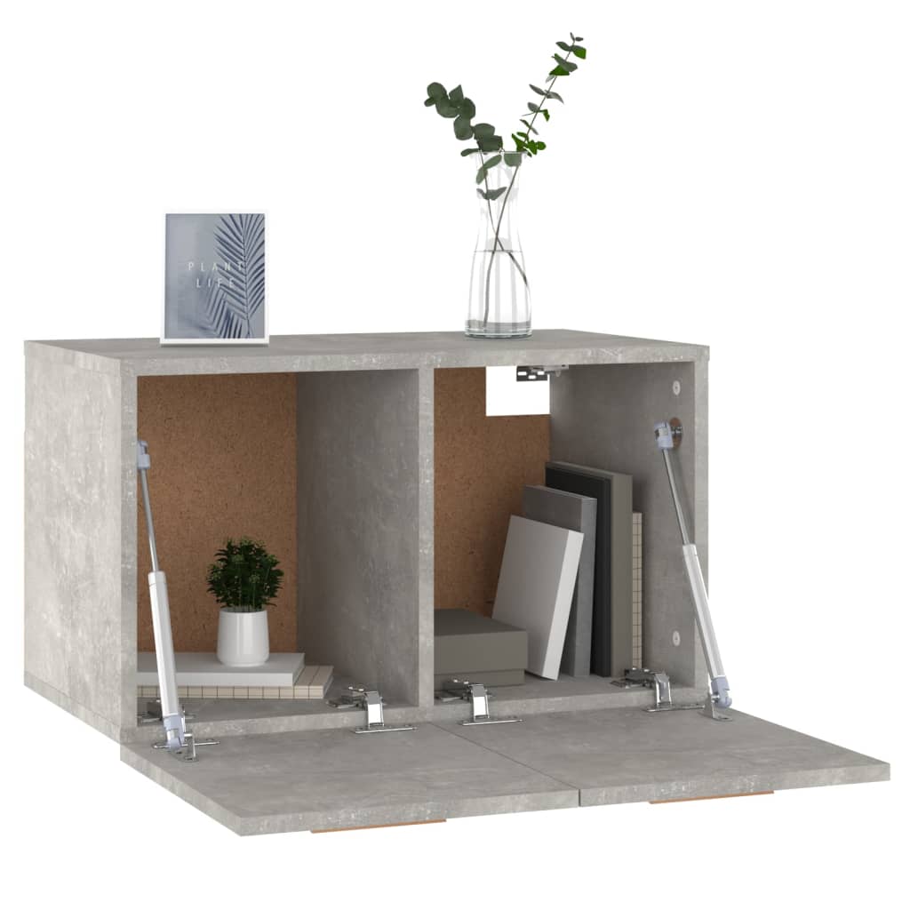 vidaXL Wall Cabinet Concrete Grey 60x36.5x35 cm Engineered Wood