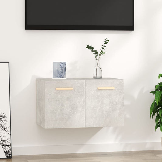 vidaXL Wall Cabinet Concrete Grey 60x36.5x35 cm Engineered Wood