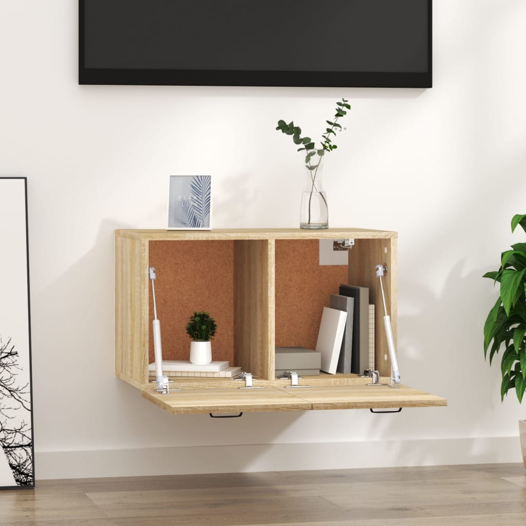 vidaXL Wall Cabinet Sonoma Oak 60x36.5x35 cm Engineered Wood