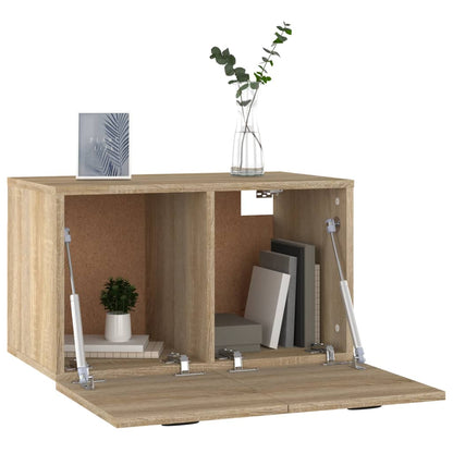 vidaXL Wall Cabinet Sonoma Oak 60x36.5x35 cm Engineered Wood