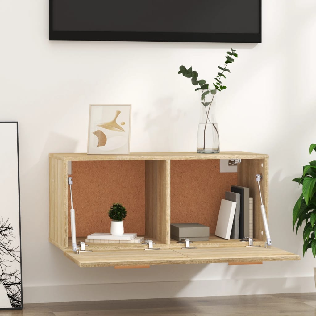 vidaXL Wall Cabinet Sonoma Oak 80x35x36.5 cm Engineered Wood