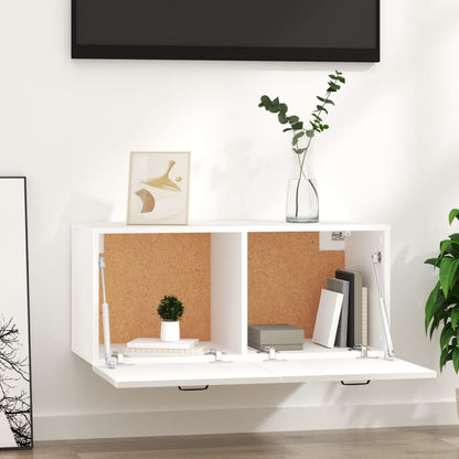 vidaXL Wall Cabinet White 80x36.5x35 cm Engineered Wood