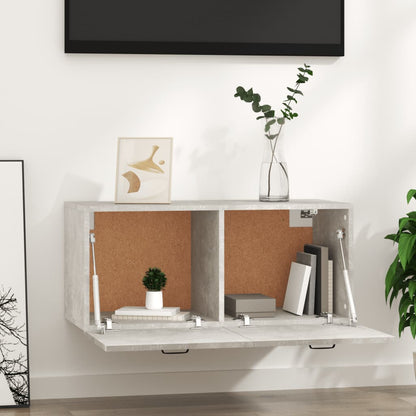 vidaXL Wall Cabinet Concrete Grey 80x36.5x35 cm Engineered Wood