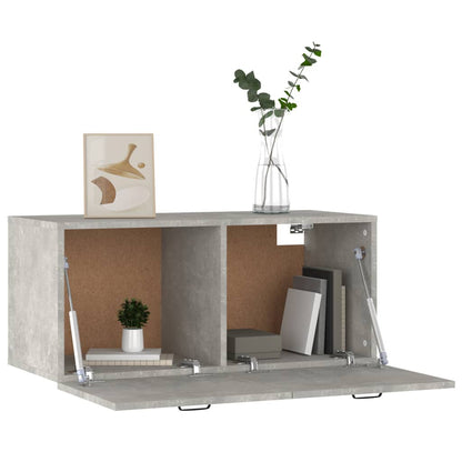 vidaXL Wall Cabinet Concrete Grey 80x36.5x35 cm Engineered Wood