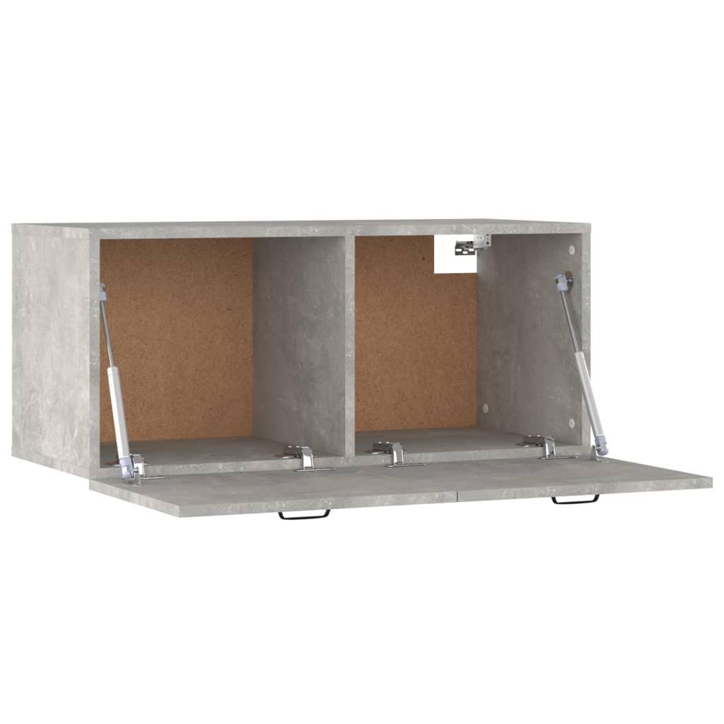 vidaXL Wall Cabinet Concrete Grey 80x36.5x35 cm Engineered Wood