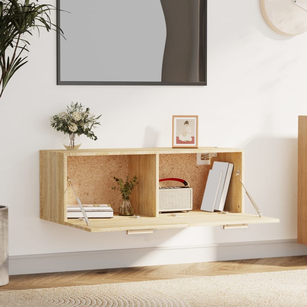 vidaXL Wall Cabinet Sonoma Oak 100x36.5x35 cm Engineered Wood