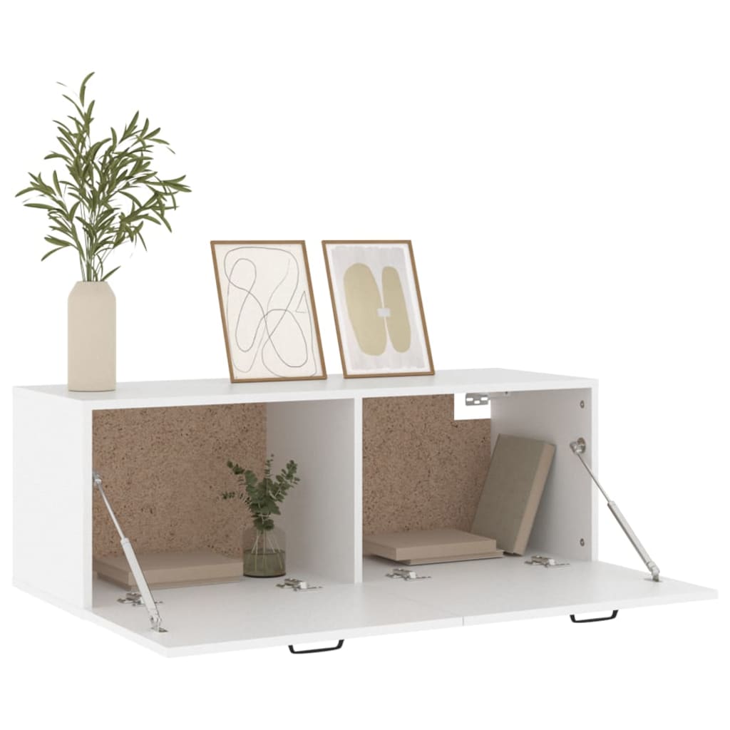 vidaXL Wall Cabinet White 100x36.5x35 cm Engineered Wood