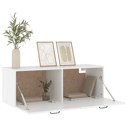 vidaXL Wall Cabinet White 100x36.5x35 cm Engineered Wood