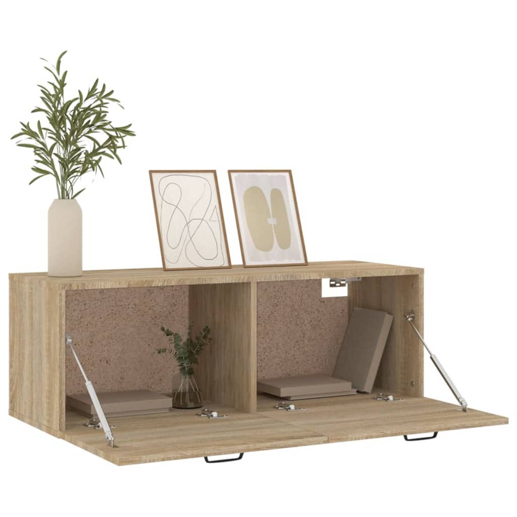 vidaXL Wall Cabinet Sonoma Oak 100x36.5x35 cm Engineered Wood