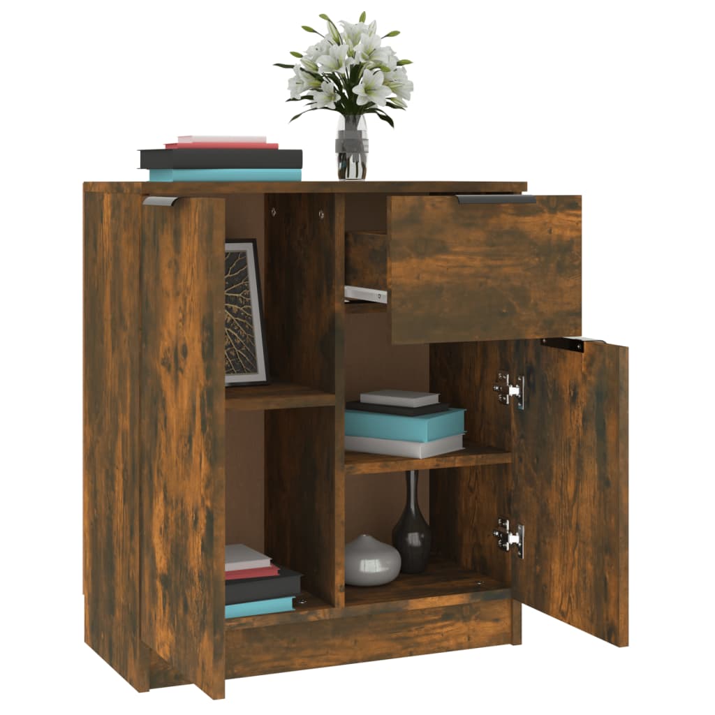 vidaXL Sideboard Smoked Oak 60x30x70 cm Engineered Wood