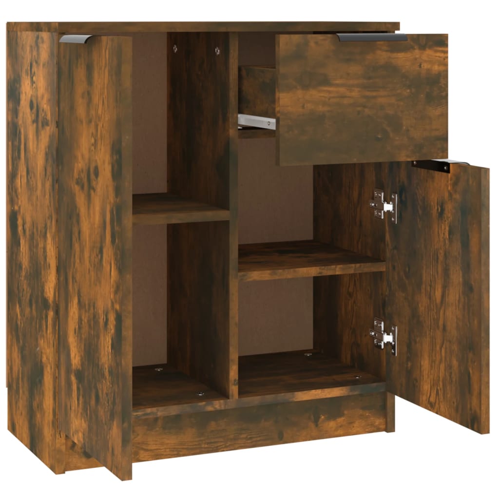 vidaXL Sideboard Smoked Oak 60x30x70 cm Engineered Wood