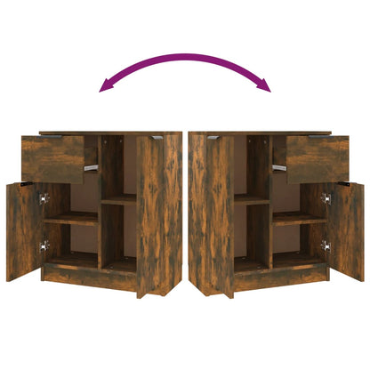 vidaXL Sideboard Smoked Oak 60x30x70 cm Engineered Wood