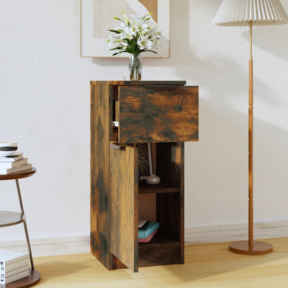 vidaXL Sideboard Smoked Oak 30x30x70 cm Engineered Wood