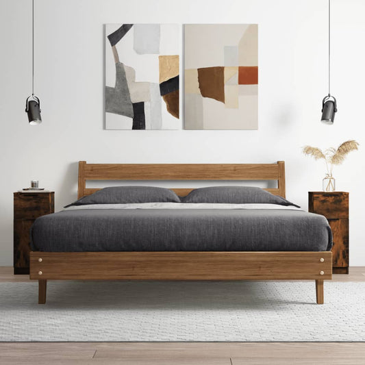 vidaXL Sideboard | Smoked Oak | Engineered Wood | Medium | Cabinet | Square