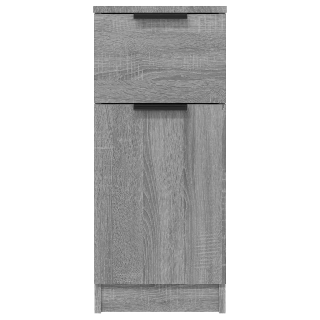 vidaXL Sideboards 2 pcs Grey Sonoma 30x30x70 cm Engineered Wood