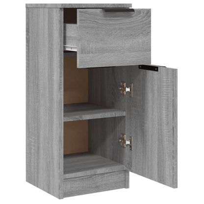 vidaXL Sideboards 2 pcs Grey Sonoma 30x30x70 cm Engineered Wood
