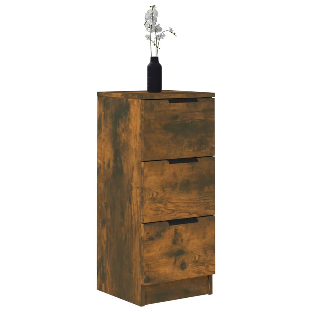 vidaXL Sideboard Smoked Oak 30x30x70 cm Engineered Wood