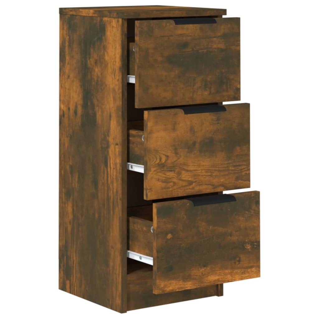 vidaXL Sideboard Smoked Oak 30x30x70 cm Engineered Wood