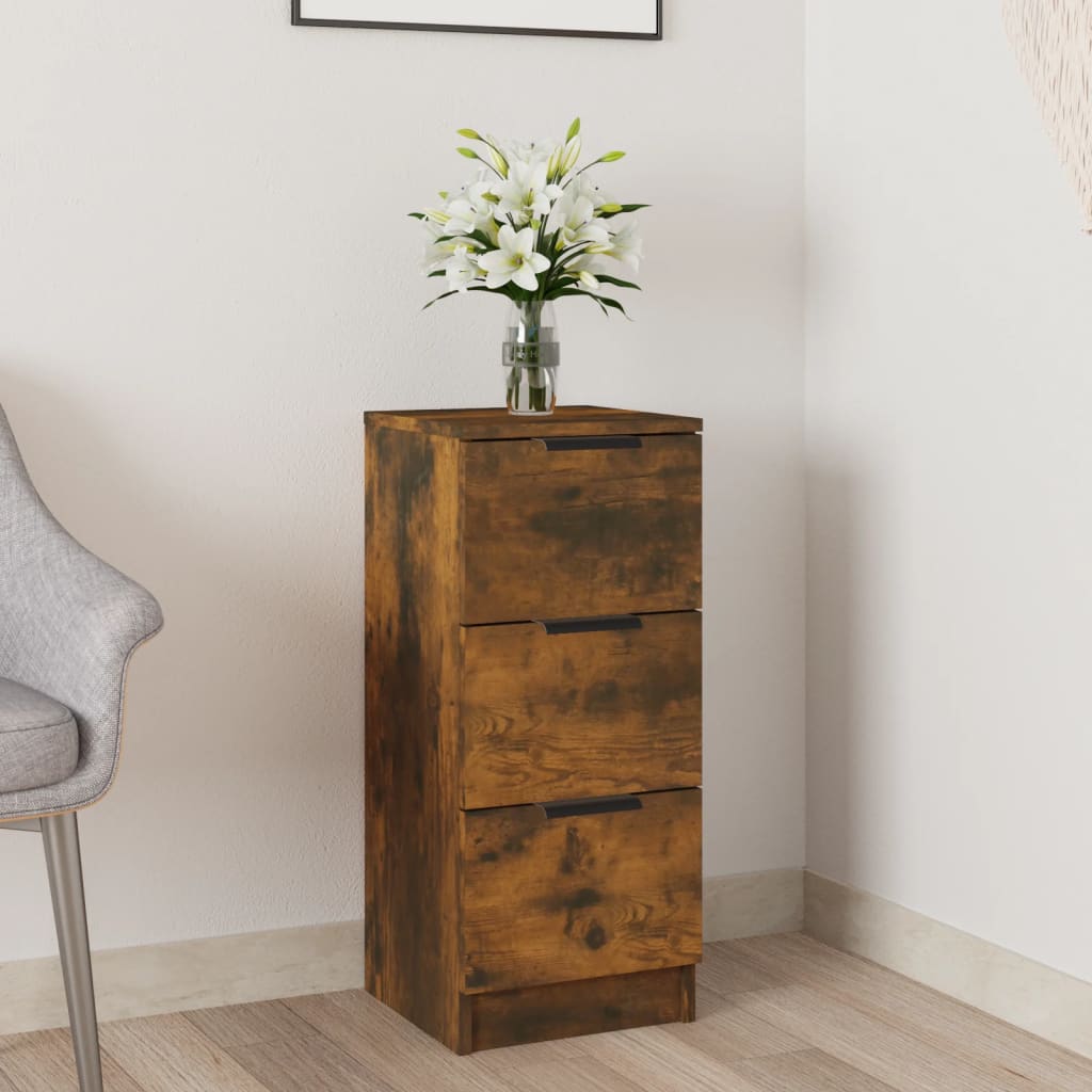 vidaXL Sideboard Smoked Oak 30x30x70 cm Engineered Wood