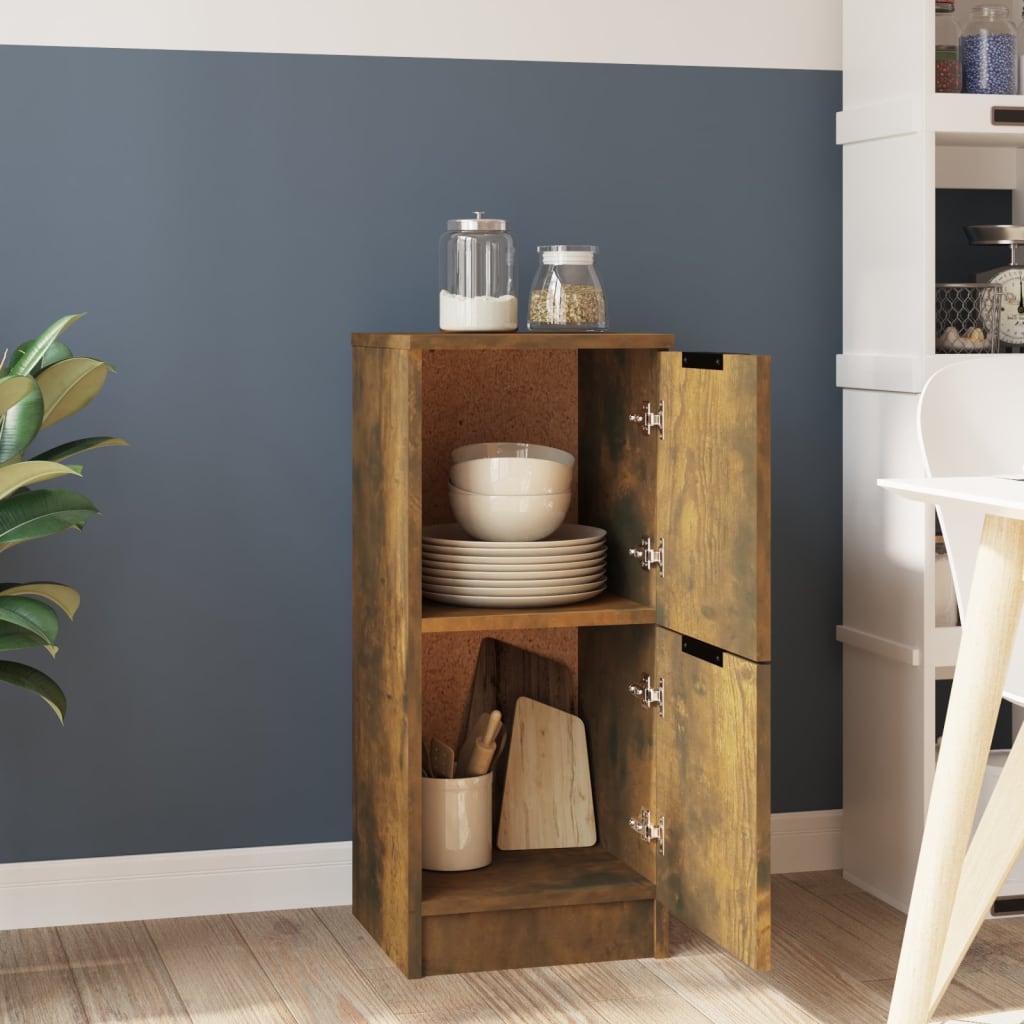 vidaXL Sideboard Smoked Oak 30x30x70 cm Engineered Wood