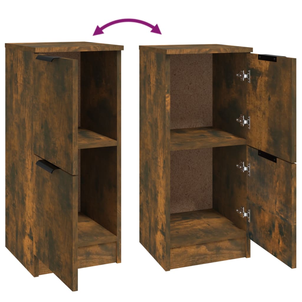 vidaXL Sideboard Smoked Oak 30x30x70 cm Engineered Wood