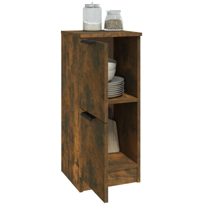 vidaXL Sideboards 2 pcs Smoked Oak 30x30x70 cm Engineered Wood