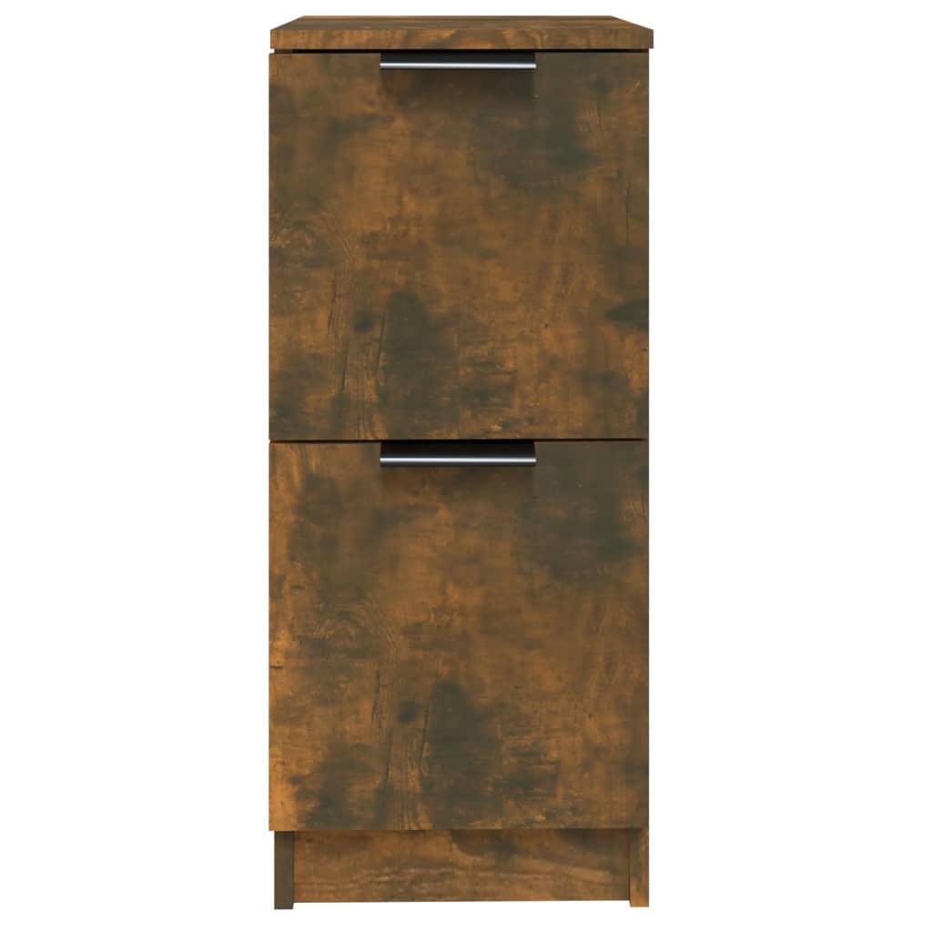 vidaXL Sideboards 2 pcs Smoked Oak 30x30x70 cm Engineered Wood