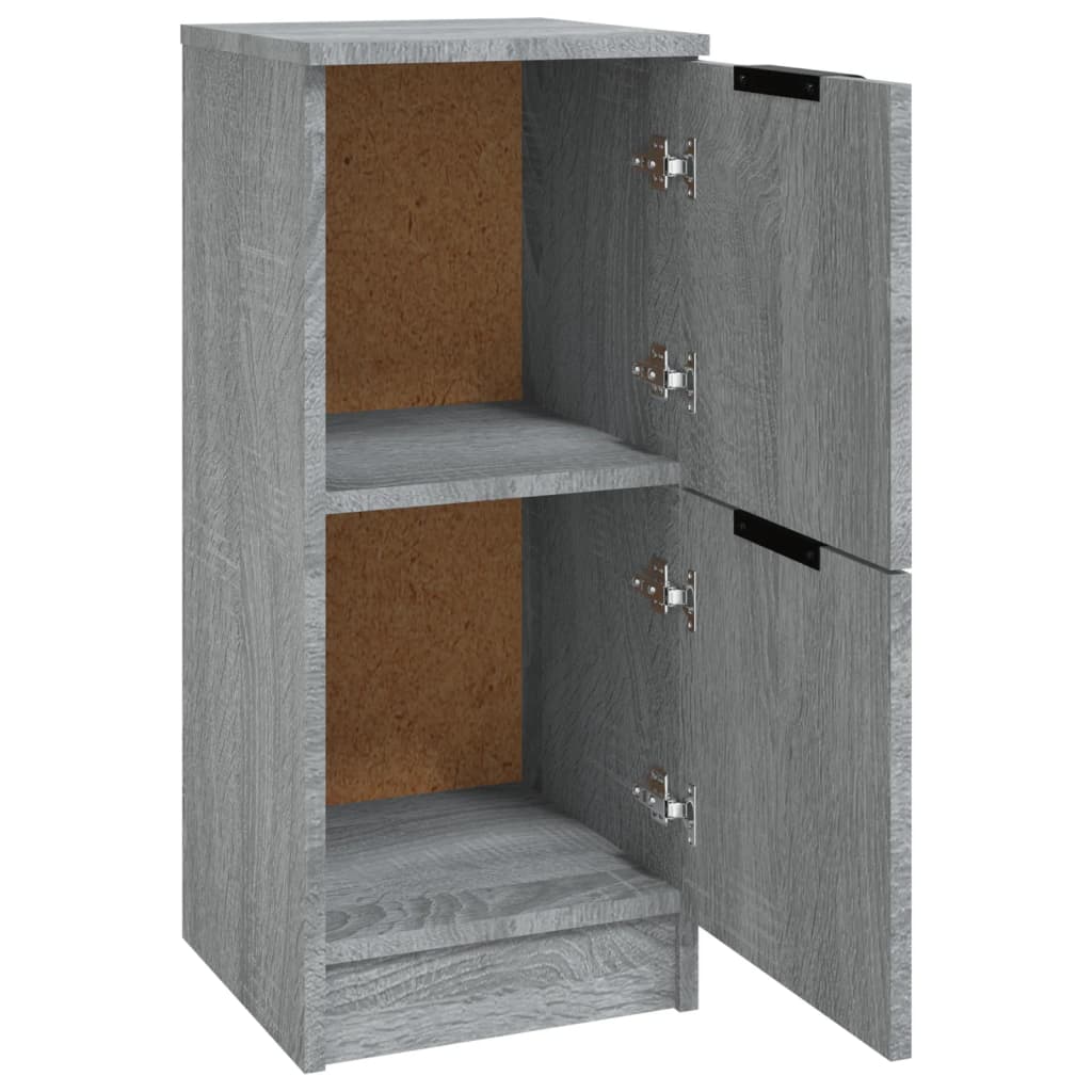 vidaXL Sideboards 2 pcs Grey Sonoma 30x30x70 cm Engineered Wood