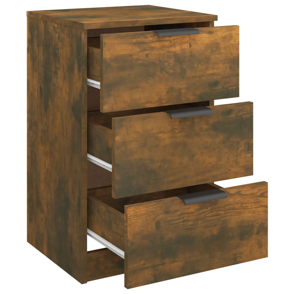 vidaXL Bedside Cabinet Smoked Oak 40x36x65 cm
