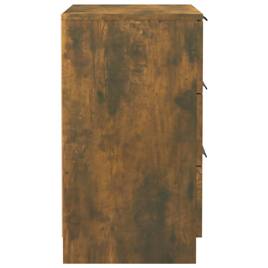 vidaXL Bedside Cabinets 2 pcs Smoked Oak 40x36x65 cm