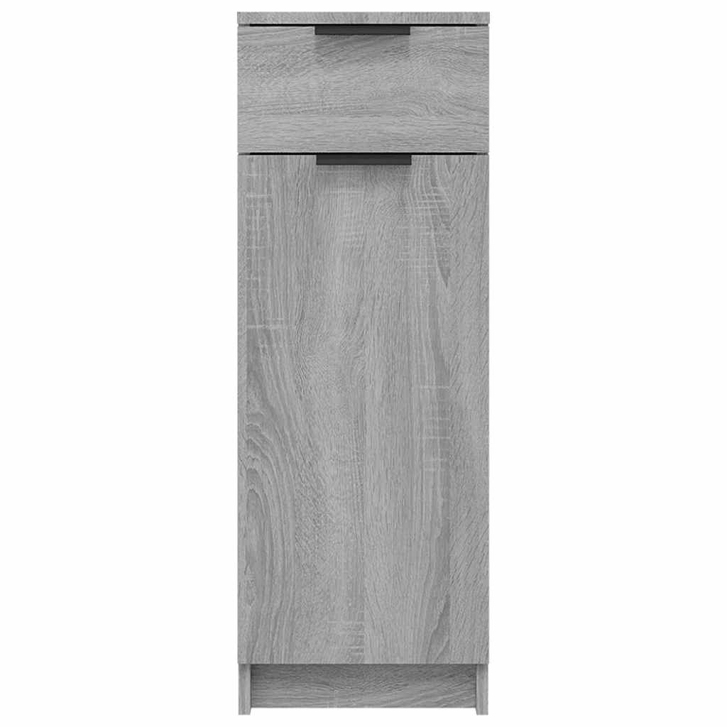 vidaXL Bathroom Cabinet Grey Sonoma 32x34x90 cm Engineered Wood